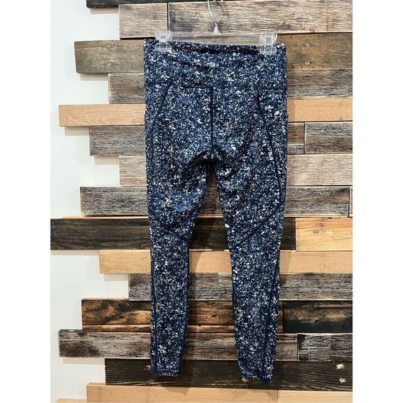 Athleta Blue Sandstone 7/8 Stash Pocket Leggings Sz M - Picture 3 of 8